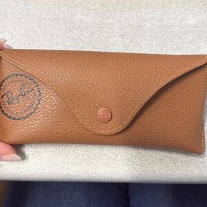 Ray-Ban Brown Leather Glasses Case